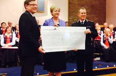 Cheque Gratefully Received from Essex Police Choir